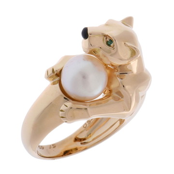 カルティエ パンテール ヴェドラ リング #51 ゴールド K18イエローゴールド YG/パール レディース ジュエリー 【中古】【jewelry】