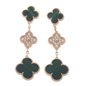 ヴァン クリーフ&アーペル マジックアルハンブラ ピアス 3モチーフ ゴールド VCARO9II00  K18イエローゴールド YG レディース ジュエリー 【中古】【jewelry】