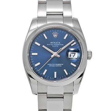 ロレックス オイスターパーペチュアル デイト 115200 ブルー メンズ 時計 【中古】【wristwatch】