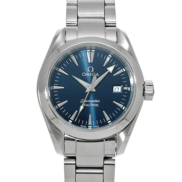 オメガ シーマスター アクアテラ クォーツ 2577.80 ブルー レディース 時計 【中古】【wristwatch】