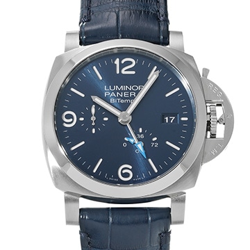 パネライ ルミノール BiTempo パワーリザーブ PAM01361 ブルー メンズ 時計 【中古】【wristwatch】