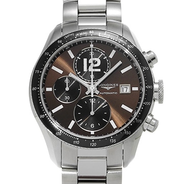 ロンジン グラン・ヴィテス クロノグラフ L3.636.4.66.6 ブラウン/ブラック メンズ 時計 【中古】【wristwatch】