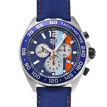 タグ ホイヤー フォーミュラ1 クォーツ クロノグラフ ガルフ CAZ101N.FC8243 ブルー/シルバー メンズ 時計 【中古】【wristwatch】