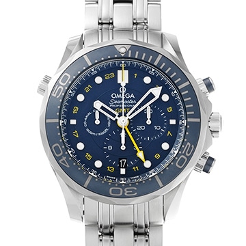 オメガ シーマスター ダイバー300M コーアクシャル GMT クロノグラフ 212.30.44.52.03.001 ブルー メンズ 時計 【中古】【wristwatch】