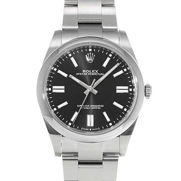 ロレックス オイスターパーペチュアル 41 124300 ブラック メンズ 時計 【中古】【wristwatch】