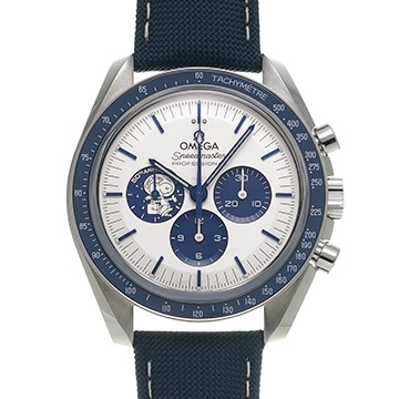 オメガ スピードマスター ムーンウォッチ コーアクシャル マスタークロノメーター シルバー スヌーピーアワード 310.32.42.50.02.001 シルバー/ブルー メンズ 時計 【中古】【wristwatch】