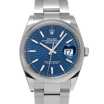 ロレックス デイトジャスト 36 126200 ブライトブルー フルーテッドモチーフ メンズ 時計 【中古】【wristwatch】