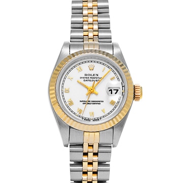 ロレックス デイトジャスト 69173 ホワイト レディース 時計 【中古】【wristwatch】