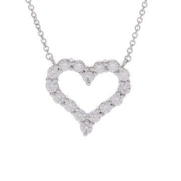 ティファニー センチメンタルハート ネックレス スモール シルバー Pt950プラチナ レディース ジュエリー 【中古】【jewelry】