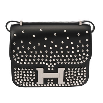 エルメス コンスタンス3 18 ミロワール クルーテ ブラック ボックスカーフ レディース バッグ 【未使用】【bag】