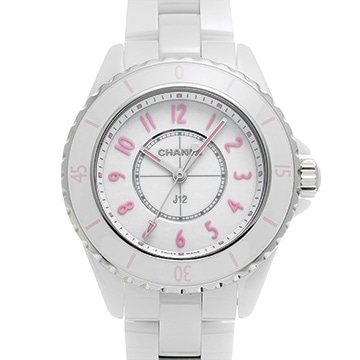シャネル J12 ピンクブラッシュ 限定1200本 H6755 ホワイト レディース 時計 【中古】【wristwatch】