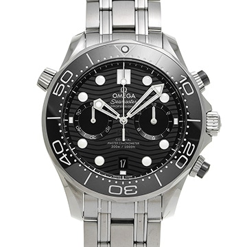 オメガ シーマスター ダイバー300 コーアクシャル マスタークロノメーター クロノグラフ 210.30.44.51.01.001 ブラック メンズ 時計 【中古】【wristwatch】