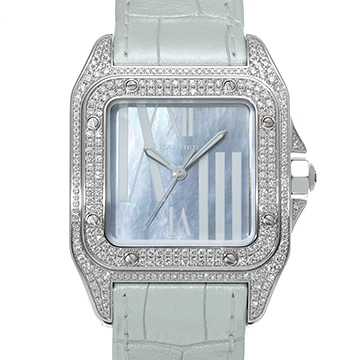 カルティエ サントス 100 MM WM503251 ブルーシェル ユニセックス 時計 【中古】【wristwatch】