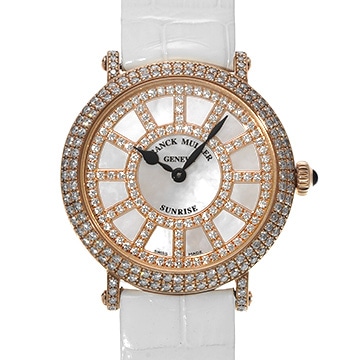 フランクミュラー サントリー　カーペックス　サンライズ　ラウンド 8035QZSNRDCD ホワイトシェル/ダイヤモンド レディース 時計 【中古】【wristwatch】