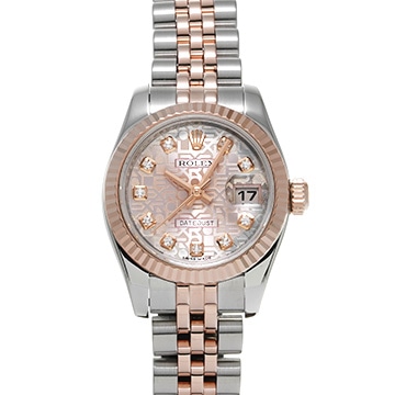 ロレックス デイトジャスト 179171G ピンクコンピュータ/ダイヤモンド レディース 時計 【中古】【wristwatch】