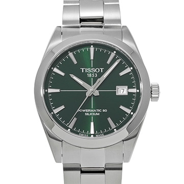 ティソ ジェントルマン オートマティック パワーマティック 80 シリシウム T127.407.11.091.01 グリーン メンズ 時計 【中古】【wristwatch】