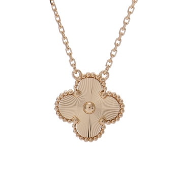 ヴァン クリーフ&アーペル ヴィンテージアルハンブラ ネックレス ギヨシェ ゴールド VCARP4KL00 K18イエローゴールド YG レディース ジュエリー 【中古】【jewelry】