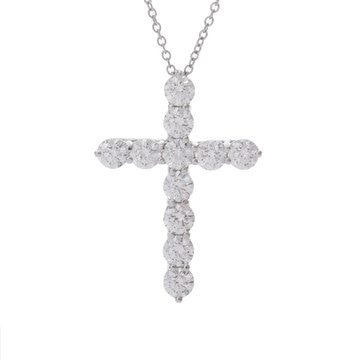 ティファニー ラージクロス ネックレス シルバー Pt950プラチナ レディース ジュエリー 【中古】【jewelry】