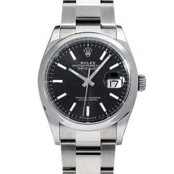 ロレックス デイトジャスト 126200 ブライトブラック メンズ 時計 【中古】【wristwatch】