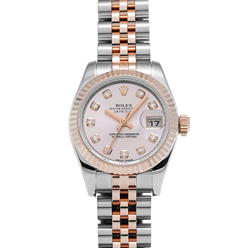 ロレックス デイトジャスト 179171G ピンク/ダイヤモンド レディース 時計 【中古】【wristwatch】