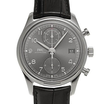 IWC ポルトギーゼ クロノグラフ クラシック IW390404 グレー メンズ 時計 【中古】【wristwatch】