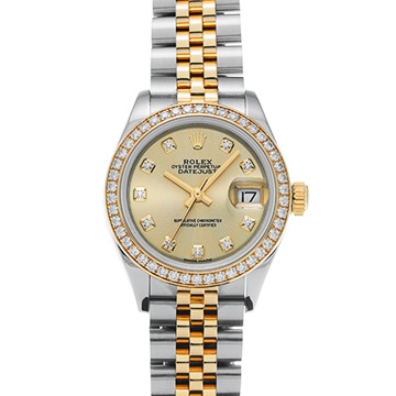 ロレックス レディ デイトジャスト 28 279383RBR シャンパン/ダイヤモンド レディース 時計 【中古】【wristwatch】