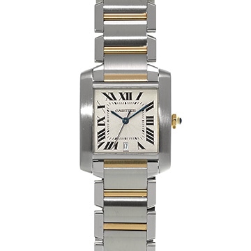 カルティエ タンク フランセーズ LM W51005Q4 シルバー メンズ 時計 【中古】【wristwatch】