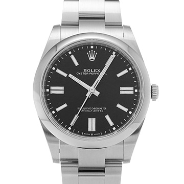 ロレックス オイスターパーペチュアル 41 124300 ブライトブラック メンズ 時計 【中古】【wristwatch】