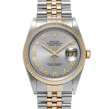 ロレックス デイトジャスト 16233 グレー メンズ 時計 【中古】【wristwatch】