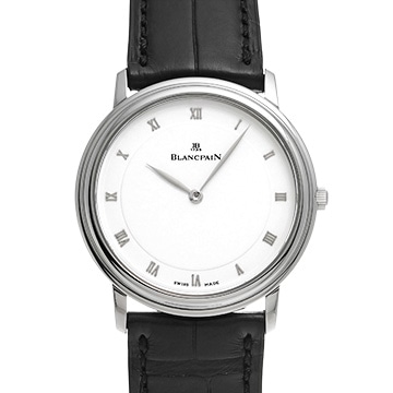ブランパン ヴィルレ ウルトラスリム B0021-1127-55 ホワイト メンズ 時計 【中古】【wristwatch】