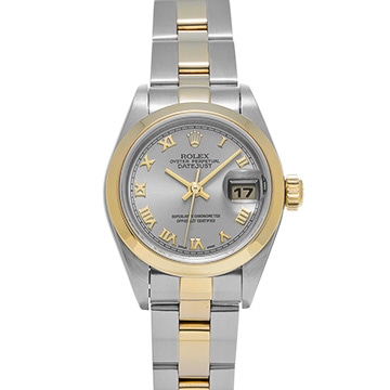 ロレックス デイトジャスト 79163 グレー レディース 時計 【中古】【wristwatch】