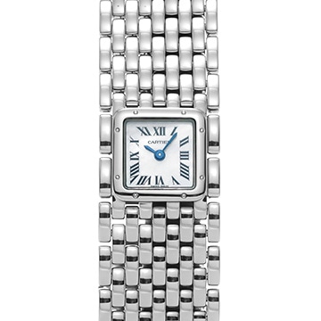 カルティエ パンテール リュバン W61001T9 ホワイトシェル レディース 時計 【中古】【wristwatch】