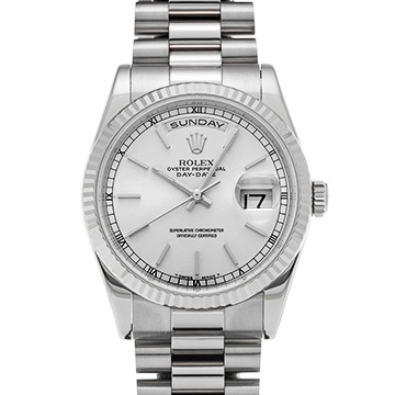ロレックス デイデイト 118239 シルバー メンズ 時計 【中古】【wristwatch】
