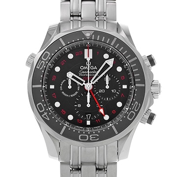 オメガ シーマスター ダイバー300 コーアクシャル クロノグラフ GMT 212.30.44.52.01.001 ブラック メンズ 時計 【中古】【wristwatch】