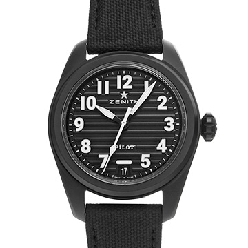 ゼニス パイロット オートマティック 49.4000.3620/21.I001 ブラック メンズ 時計 【中古】【wristwatch】