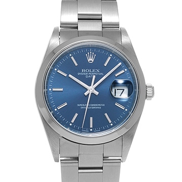 ロレックス オイスターパーペチュアル デイト 15200 ブルー メンズ 時計 【中古】【wristwatch】