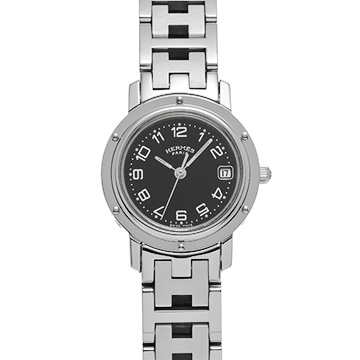 エルメス クリッパー CL4.210 ブラック レディース 時計 【中古】【wristwatch】
