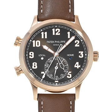 パテック フィリップ カラトラバ パイロット トラベルタイム 5524R-001 ブラウン・ソレイユ メンズ 時計 【中古】【wristwatch】