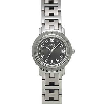 エルメス クリッパー CL4.210 グレー レディース 時計 【中古】【wristwatch】