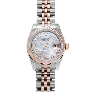 ロレックス デイトジャスト 179171NR ホワイトシェル レディース 時計 【中古】【wristwatch】