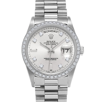 ロレックス デイデイト 18346A シルバー/ダイヤモンド メンズ 時計 【中古】【wristwatch】
