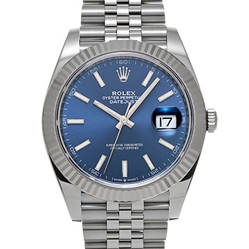 ロレックス デイトジャスト 41 126334 ブライトブルー メンズ 時計 【中古】【wristwatch】