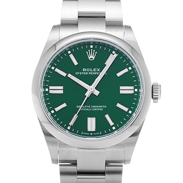 ロレックス オイスターパーペチュアル 41 134300 グリーン メンズ 時計 【中古】【wristwatch】