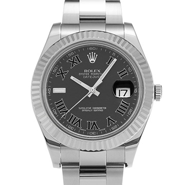 ロレックス デイトジャストII 116334 ブラック メンズ 時計 【中古】【wristwatch】