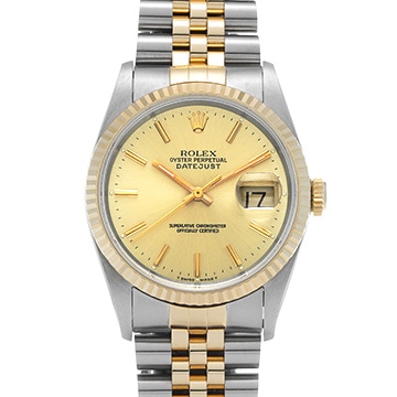 ロレックス デイトジャスト 16233 シャンパン メンズ 時計 【中古】【wristwatch】