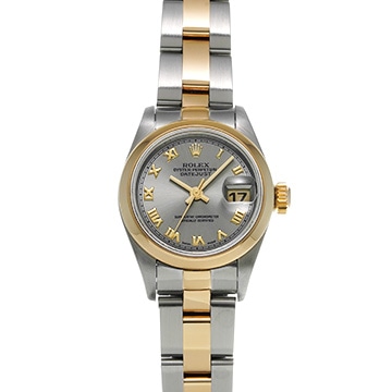 ロレックス デイトジャスト 69163 グレー レディース 時計 【中古】【wristwatch】