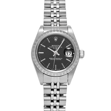 ロレックス オイスターパーペチュアル デイト 79240 ブラック レディース 時計 【中古】【wristwatch】