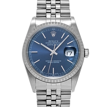 ロレックス デイトジャスト 16220 ブルー メンズ 時計 【中古】【wristwatch】