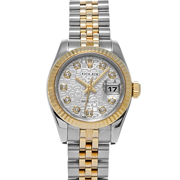 ロレックス デイトジャスト 179173G シルバーコンピュータ/ダイヤモンド レディース 時計 【中古】【wristwatch】