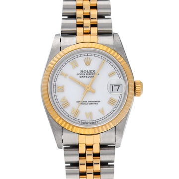ロレックス デイトジャスト 68273 ホワイト ユニセックス 時計 【中古】【wristwatch】